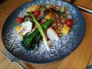 Vegan risotto bij restaurant Proevens Groningen