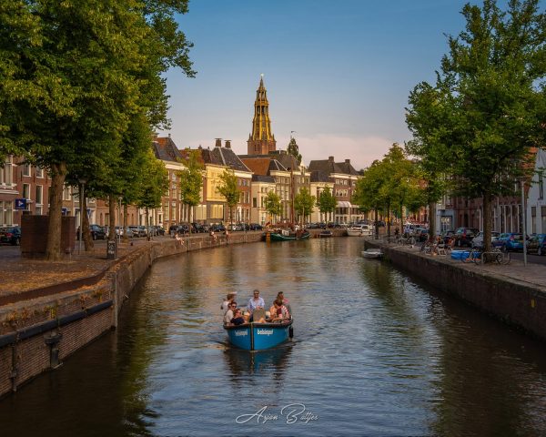 Stadswandeling Groningen: workshop zonsondergang fotografie Melvin Jonker- foto van Arjan Battjes