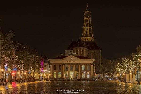 Vismarkt winterlichtjes - foto door Wil de Boer - fotowandeling Groningen