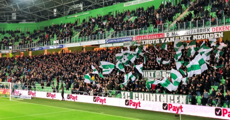 FC Groningen PSV: supporters in Euroborg Groningen