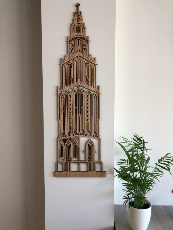 Martinitoren eikenhout - voor aan de muur