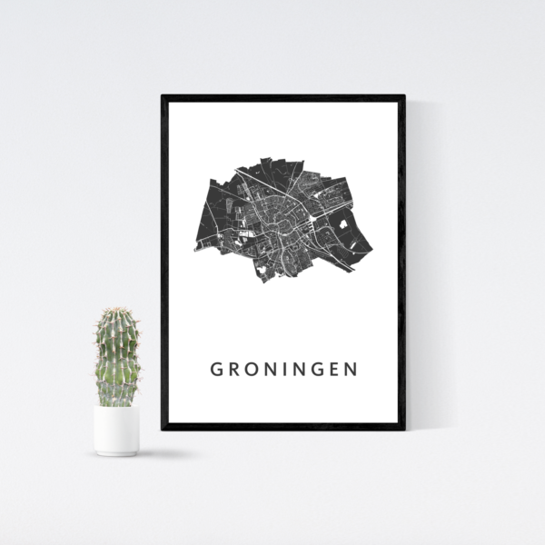 KunstinKaart Groningen op poster Groningen- Cadeauwinkel webshop Groningen