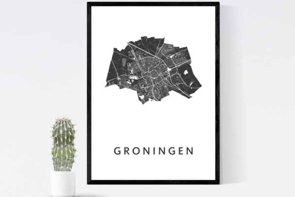 KunstinKaart Groningen op poster Groningen- Cadeauwinkel webshop Groningen