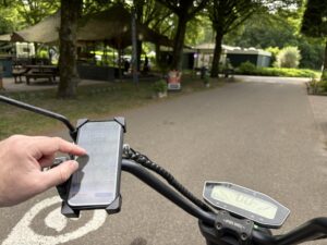 E-chopper huren in Groningen starten bij Camping Stadspark met routekaart op je telefoon