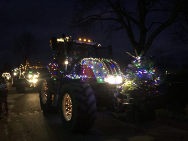 Trekkerstoet BSNN 30 december route Kop van Drenthe door Groningen