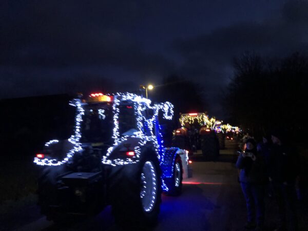 Trekkerstoet BSNN 30 december route Kop van Drenthe door Groningen