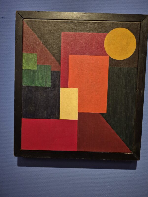 Schilderij van De Ploeg kunstenaar Groningen: Compositie met diagonaal, Wobbe Alkema, 1924