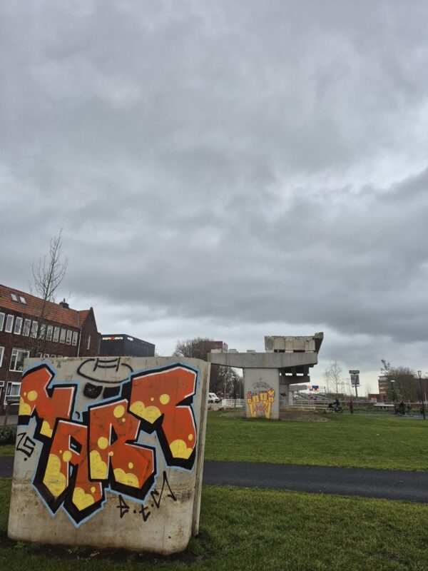 Het toekomstige Geheugenpaviljoen: toegangspoort van het Zuiderplantsoen Groningen