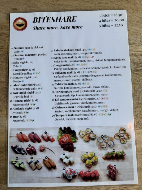 Japanse Koreaanse en Singapore bites to share bij Fujiyama Grote Markt Groningen