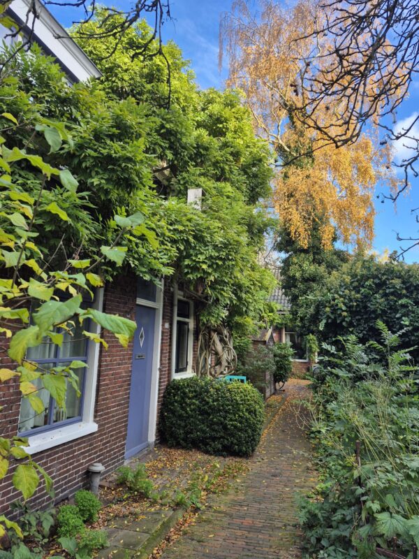 Brandenburgerbuurt Groningen, steegje van de Kleine Sophiastraat naar de Lodewijkstraat aan het spoor